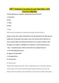 MFT National Licensing Exam-Questions with Correct solutions