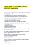 LHRD CHAPTER 4 EXAM WITH 100&percnt; CORRECT ANSWERS