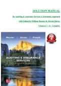 Solution Manual for Auditing & Assurance Services&colon; A Systematic Approach&comma; 12th Edition &ndash; Complete Chapter Solutions