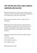 SFST WRITTEN 2026 STUDY GUIDE COMPLETE QUESTIONS AND SOLUTION