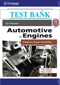 Solution Manual for Automotive Engines&colon; Diagnosis&comma; Repair&comma; and Rebuilding&comma; 9th Edition by Tim Gilles &ndash; Complete Chapter Solutions