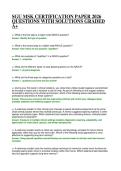 SGU MSK CERTIFICATION PAPER 2026 QUESTIONS WITH SOLUTIONS GRADED A&plus;