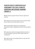 SHADOW HEALTH CARDIOVASCULAR ASSESSMENT TEST 2026 COMPLETE QUESTIONS AND DETAILED ANSWERS GRADED A&plus;