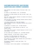 IAHCSMM ENDOSCOPIC QUIZ REVIEW QUESTIONS AND CORRECT ANSWERS