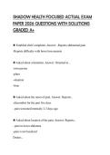 SHADOW HEALTH FOCUSED ACTUAL EXAM PAPER 2026 QUESTIONS WITH SOLUTIONS GRADED A&plus;