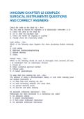 IAHCSMM CHAPTER 12 COMPLEX SURGICAL INSTRUMENTS QUESTIONS AND CORRECT ANSWERS