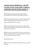 SHADOW HEALTH RESPIRATORY CONCEPT LAB 2026 ACTUAL EXAM SCRIPT COMPLETE QUESTIONS AND SOLUTIONS GRADED A&plus;
