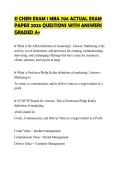SI CHEN EXAM 1 MBA 706 ACTUAL EXAM PAPER 2026 QUESTIONS WITH ANSWERS GRADED A&plus;