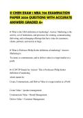 SI CHEN EXAM 1 MBA 706 EXAMINATION PAPER 2026 QUESTIONS WITH ACCURATE ANSWERS GRADED A&plus;