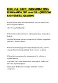 SKILLS USA HEALTH KNOWLEDGE BOWL EXAMINATION TEST 2026 FULL QUESTIONS AND VERIFIED SOLUTIONS