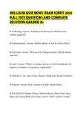 SKILLSUSA QUIZ BOWL EXAM SCRIPT 2026 FULL TEST QUESTIONS AND COMPLETE SOLUTION GRADED A&plus;