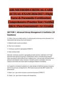 AIR METHODS CRITICAL CARE ACTUAL EXAM 2026&sol;2027 &vert; Flight Nurse & Paramedic Certification &vert; Comprehensive Practice Test &vert; Verified Q&A &vert; Pass Guaranteed - A&plus; Graded
