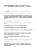 PURDUE UNIVERSITY BIOL 203 EXAM 1 REVIEW  QUESTIONS WITH VERIFIED ACCURATE ANSWERS