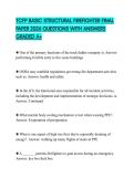 TCFP BASIC STRUCTURAL FIREFIGHTER FINAL PAPER 2026 QUESTIONS WITH ANSWERS GRADED A&plus;