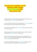 Ahip general compliance exam Questions With Verified correct Answers 100&percnt;Guaranteed Pass&period;