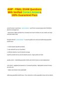 AHIP1 FINAL EXAM Questions With verified Correct Answers 100 &percnt;Guaranteed Pass