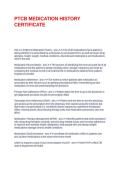 PTCB MEDICATION HISTORY CERTIFICATE