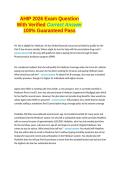 AHIP 2026 Exam Question With Verified Correct Answer 100&percnt;Guaranteed Pass&period;