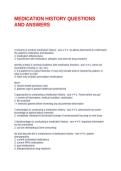 MEDICATION HISTORY QUESTIONS AND ANSWER1