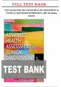 Test Bank for Advanced Health Assessment & Clinical Diagnosis in Primary Care 7th Edition by Joyce E&period; Dains&vert;&vert; WITH CORRECT ANSWERS&vert;&vert;ALL CHAPTERS&period;