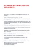 PTCB EXAM QUESTIONS QUESTIONS AND ANSWERS