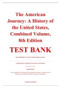 Test Bank &ndash; The American Journey&colon; A History of the United States&comma; Combined Volume&comma; 8th Edition &ndash; Goldfield&comma; Abbott&comma; Anderson &ndash; ISBN 9780137497393 &lpar;Chapters 1&ndash;31 Covered&rpar;