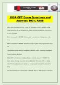 ISSA CPT Exam Questions and Answers 100&percnt; PASS
