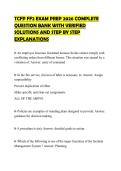 TCFP FF2 EXAM PREP 2026 COMPLETE QUESTION BANK WITH VERIFIED SOLUTIONS AND STEP BY STEP EXPLANATIONS