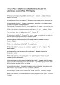 ITEC EPILATION REVISION QUESTIONS WITH VERIFIED ACCURATE ANSWERS