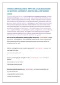 STORM WATER MANAGEMENT INSPECTOR ACTUAL EXAM REVIEW  150 QUESTIONS AND CORRECT ANSWERS 2026 LATEST VERSION