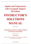Instructor&rsquo;s Solutions Manual &ndash; Algebra and Trigonometry with Corequisite Support&comma; 5th Edition &ndash; Judith A&period; Beecher &ndash; ISBN 9780321981554 &lpar;Chapters 1&ndash;11 Covered&rpar;