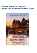 Solution Manual Computer Networking A Top-Down Approach 8th Edition James Kurose Keith Ross All Chapters 1-9 Complete 2026-2027 A&plus;