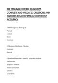 TCI TRAINING CORNELL EXAM 2026 COMPLETE AND VALIDATED QUESTIONS AND ANSWERS DEMONSTRATING 100 PERCENT ACCURACY