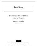 TEST BANK &mdash; Business Statistics&comma; 2nd Edition &mdash; Robert A&period; Donnelly &mdash; ISBN 9780321925121