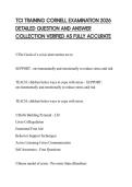 TCI TRAINING CORNELL EXAMINATION 2026 DETAILED QUESTION AND ANSWER COLLECTION VERIFIED AS FULLY ACCURATE