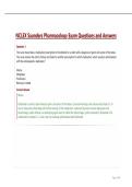 NCLEX Saunders Pharmacology Exam Questions and Answers