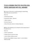 TCOLE LICENSING PRACTICE SOLUTION 2026 TESTED QUESTIONS WITH FULL ANSWERS