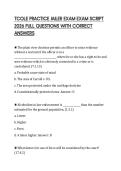 TCOLE PRACTICE JAILER EXAM EXAM SCRIPT 2026 FULL QUESTIONS WITH CORRECT ANSWERS
