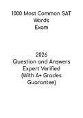 1000 Most Common SAT Words Study Guide 2026 &vert; Ultimate SAT Vocabulary List
