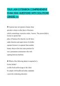 TDLR LASH EXTENSION COMPREHENSIVE EXAM 2026 QUESTIONS WITH SOLUTIONS GRADED A&plus;