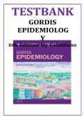 Test Bank for Gordis Epidemiology &lpar;6th Edition&rpar; by David D&period; Celentano and Moyses Szklo &vert;fully covered&vert;