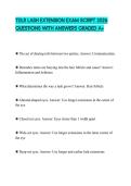 TDLR LASH EXTENSION EXAM SCRIPT 2026 QUESTIONS WITH ANSWERS GRADED A&plus;