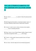 TDLR LASH EXTENSION EXAMINATION TEST 2026 QUESTIONS WITH SOLUTIONS GRADED A&plus;