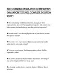 TDLR LICENSING REGULATION CERTIFICATION EVALUATION TEST 2026 COMPLETE SOLUTION SCRIPT