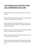 TDLR LICENSING REGULATION FINAL PAPER 2026 COMPREHENSIVE STUDY GUIDE