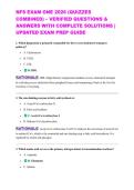 NFS EXAM ONE 2026 &lpar;QUIZZES COMBINED&rpar; &ndash; VERIFIED QUESTIONS & ANSWERS WITH COMPLETE SOLUTIONS &vert; UPDATED EXAM PREP GUIDE