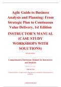 Instructor Manual &lpar;Case Study Workshops with Solutions&rpar; &ndash; The Agile Guide to Business Analysis and Planning&colon; From Strategic Plan to Continuous Value Delivery&comma; 1st Edition &ndash; Howard Podeswa &lpar;All Chapters and Workshops Covered&rpar;