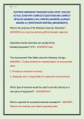 CERTIFIED EMERGENCY MANAGER EXAM LATEST 2026-2027  ACTUAL EXAM WITH COMPLETE QUESTIONS AND CORRECT  DETAILED ANSWERS &lpar;100&percnt; VERIFIED ANSWERS&rpar; &vert;ALREADY  GRADED A&plus;&vert; &vert;&vert;PROFESSOR VERIFIED&vert;&vert; &vert;&vert;BRANDNEW&excl;&excl;&excl;&vert;&vert; 