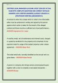 CERTIFIED LEGAL MANAGER ALA EXAM LATEST 2026-2027 ACTUAL  EXAM WITH COMPLETE QUESTIONS AND CORRECT DETAILED  ANSWERS &lpar;100&percnt; VERIFIED ANSWERS&rpar; &vert;ALREADY GRADED A&plus;&vert;  &vert;&vert;PROFESSOR VERIFIED&vert;&vert; &vert;&vert;BRANDNEW&excl;&excl;&excl;&vert;&vert; 