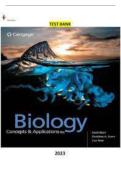 Test Bank - Biology Concepts and Applications 10th Edition by Starr - &comma; All 44 Chapters Covered&comma; Verified Latest Edition
